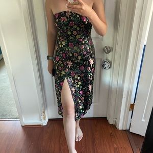 Lulus Jacquard midi dress